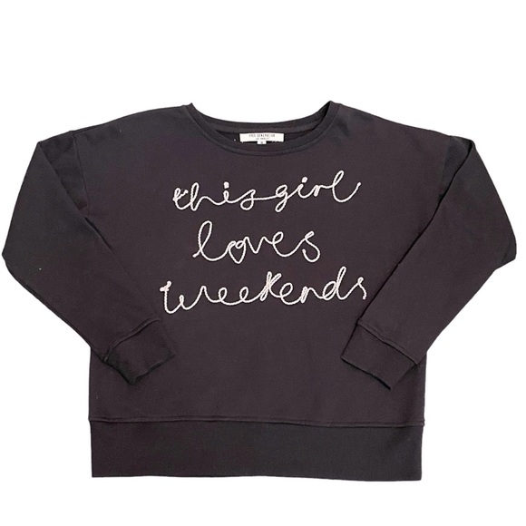 Free Generation Tops - Free Generation Los Angeles “This Girl Loves Weekends” Sweatshirt Size Medium